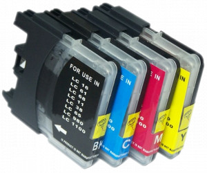 4x Tusz Do Brother LC-980 LC-1100 24/12ml CMYK