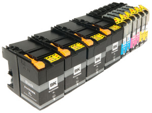 10x Tusz Do Brother LC-529 LC-525 50/16ml CMYK