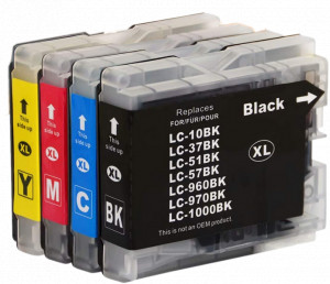4x Tusz Do Brother LC-970 LC-1000 24/18ml CMYK