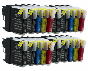20x Tusz Do Brother LC-980 LC-1100 24/12ml CMYK